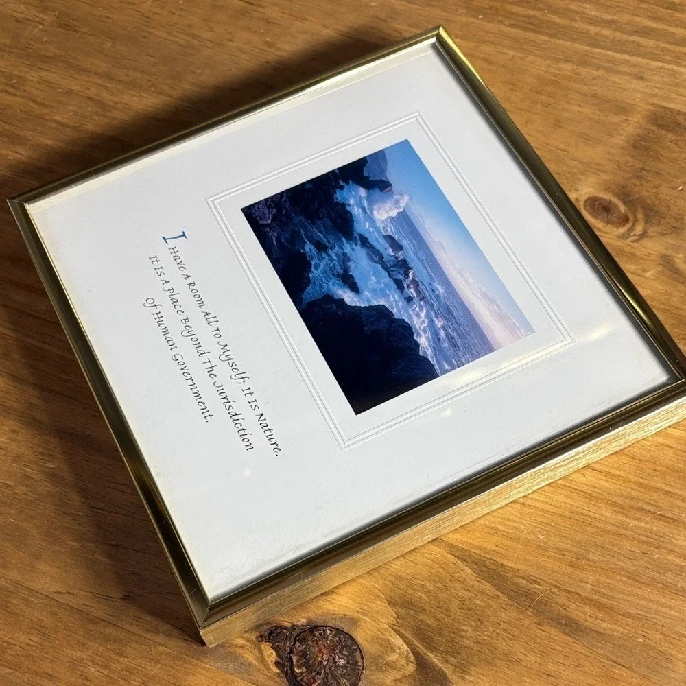 Successories Ocean Waters‎ Nature Metal Framed Desktop Motivational Print GIFT